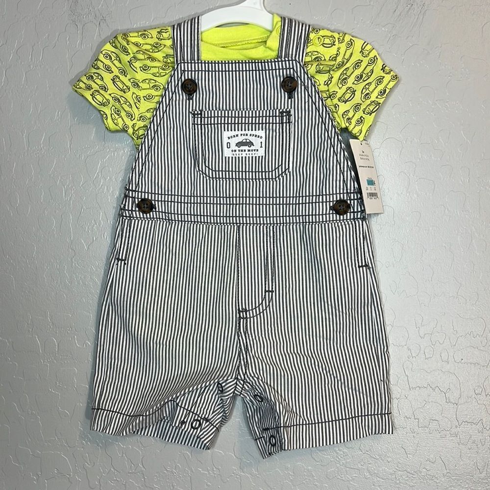 Carter’s Just One You 2-Piece Baby Overall/Shortall Set Size 3 Months - Picture 7 of 7